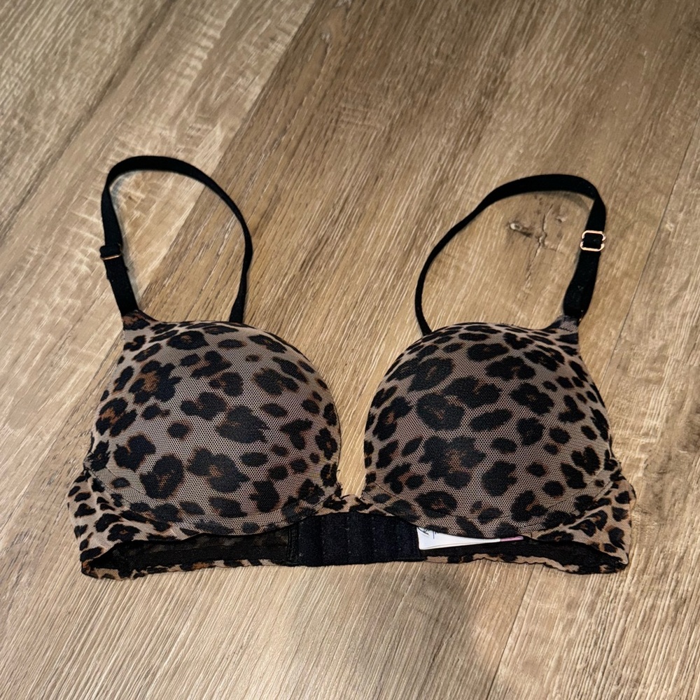 Super Push-up Cheetah Print Bra 32A